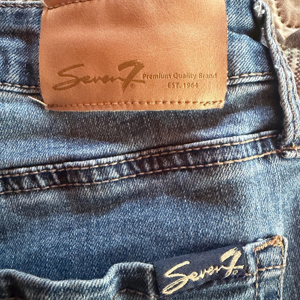 Seven7 Medium Denim Cut-off Shorts